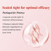 HKH Retinol Serum Capsules for Face: 48 Capsules Vitamin A Anti-Aging Wrinkle Skin Care Night Serum - Vitamin E Collagen Oil for Women - Daily Deep skincare for Fine Lines Smooths Hydrates - 0.58 Oz